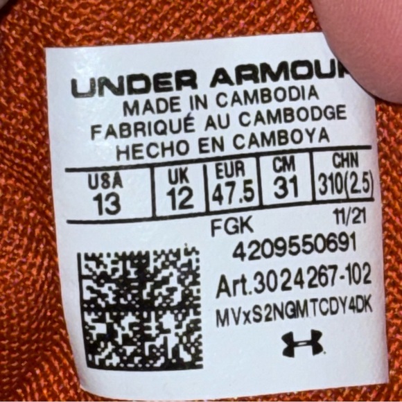 UNDER ARMOUR GREY MENS BOOT UA CHARGED BANDIT TREK 2 3024267-102 Size 13 New main image 5